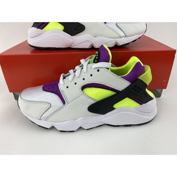Nike Air Huarache Magenta Green White Women's Sneakers Shoes - Picture 4 of 12